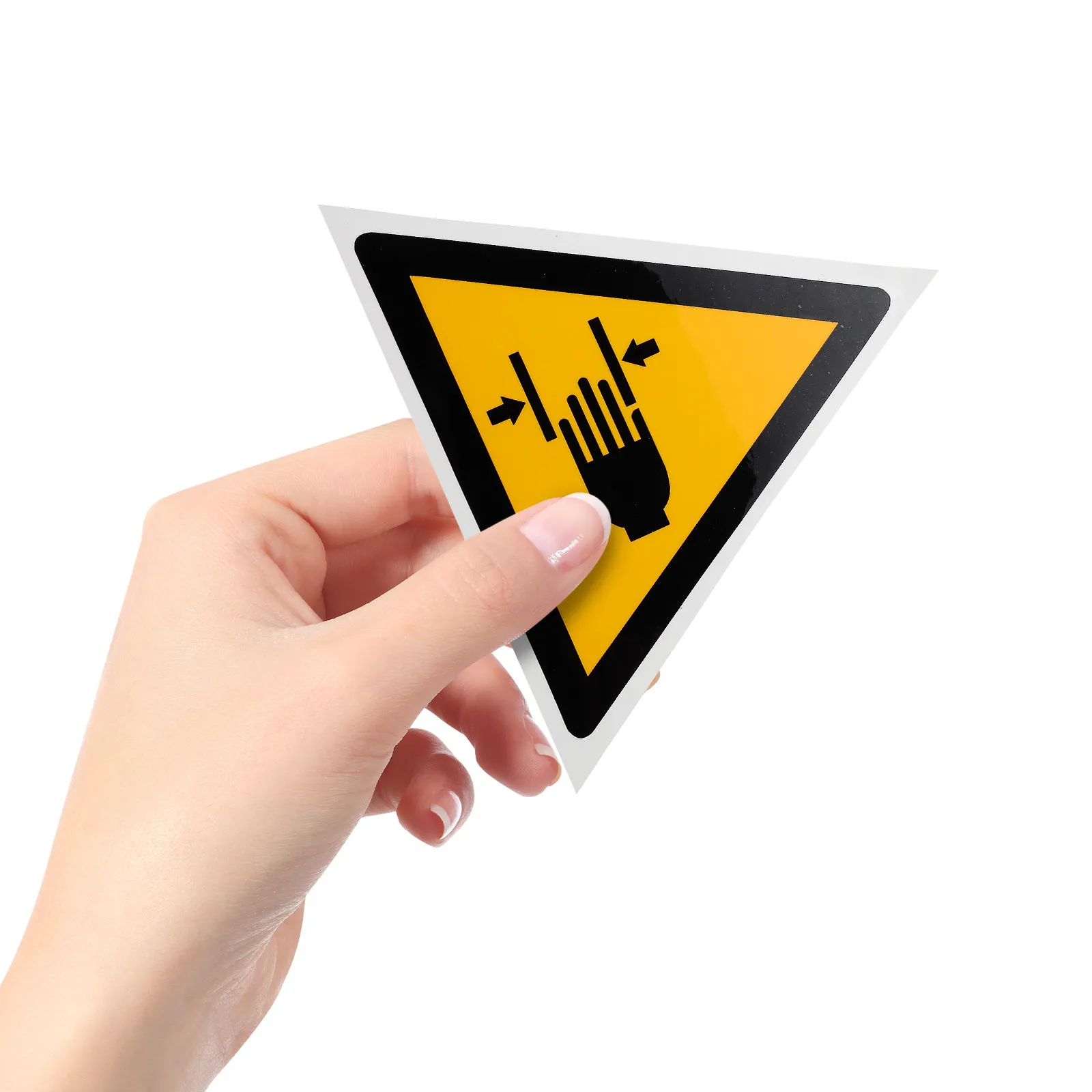 1Pcs Hand Crushing Equipment Decal Safety Warning Label Sticker Durable Caution Warning Hand Crushing Sign Decal