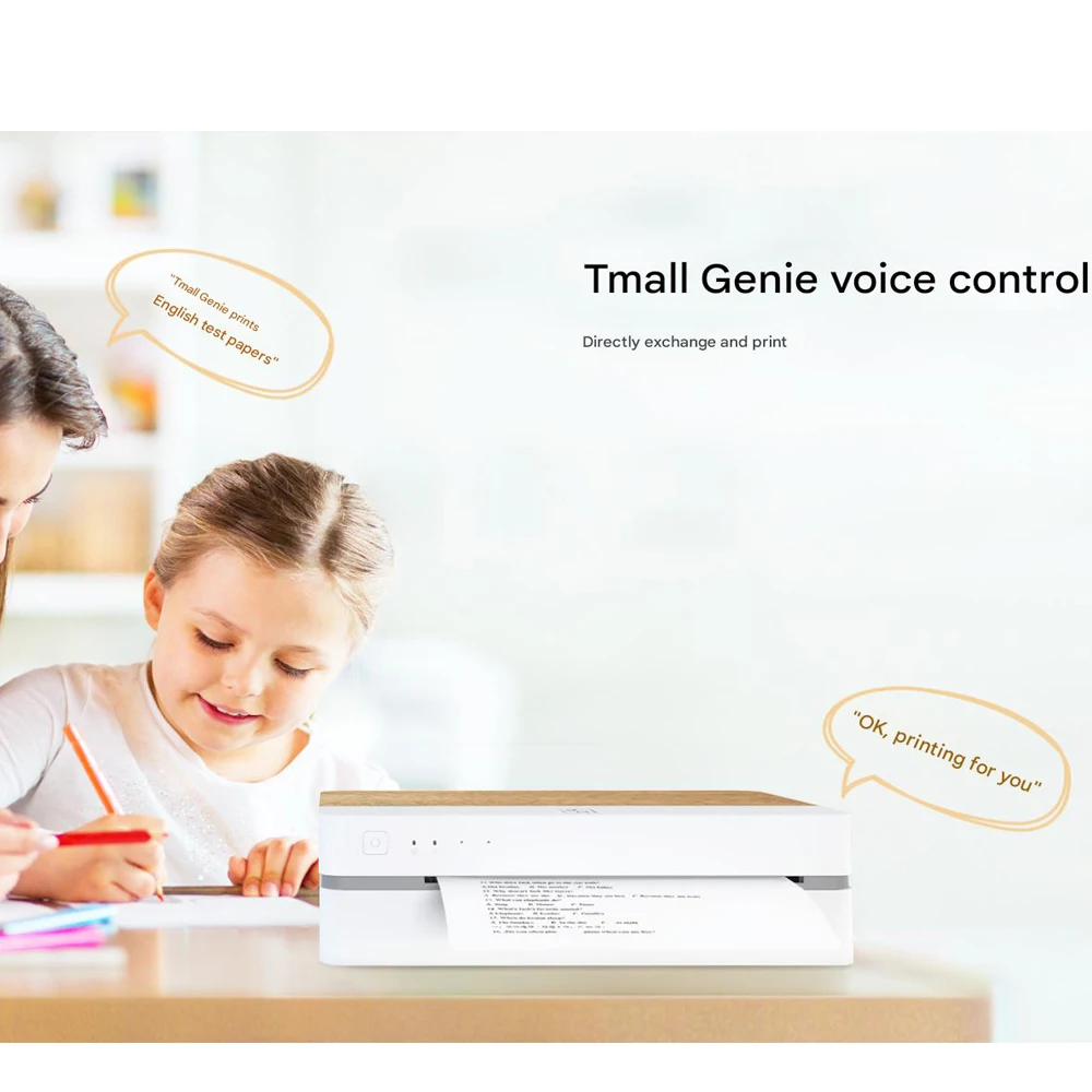 FT800 เครื่องพิมพ์มือถือความร้อน A4 AI WIFI พร้อมการพิมพ์ความเร็วสูงระยะไกล Zero ink Zero toner