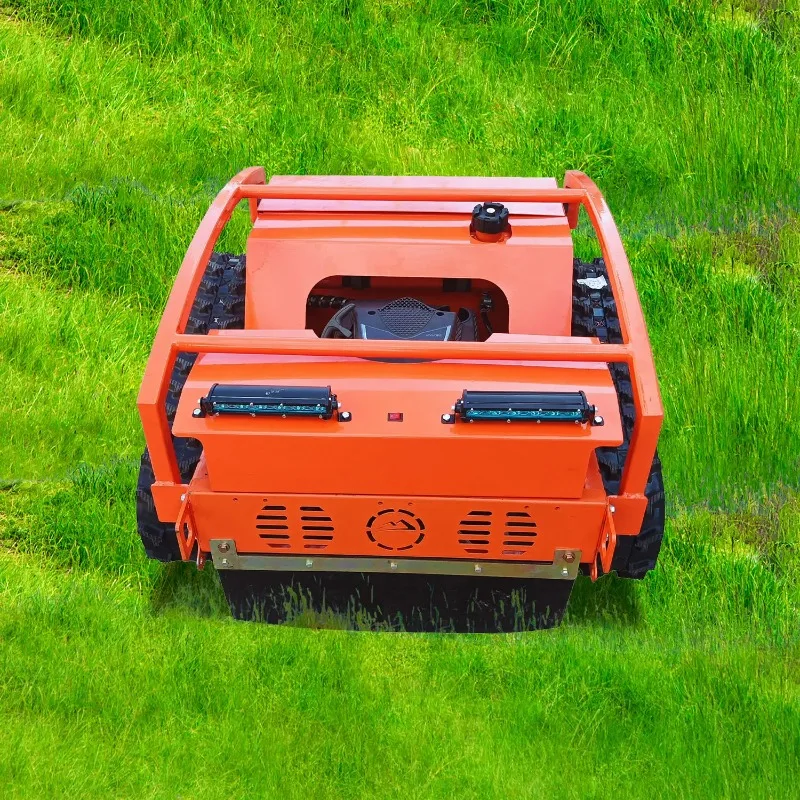 Hot Top Small Crawler Remote Control Mower Farm Blade Grass Automatic Lawn Mower Simple Commercial   Mowing