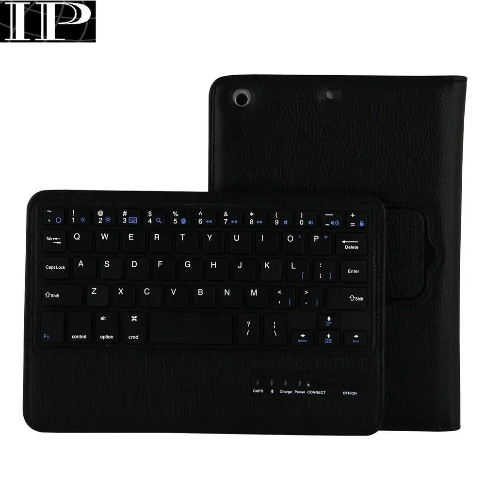 Funda estilo Litchi para IPad Mini 4 3 2 1 funda para teclado Bluetooth inalámbrico extraíble funda delgada magnética de cuero PU con soporte