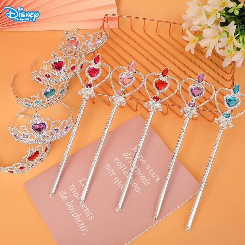 Frozen Girls Anna Elsa Hair Accessories Wand Crown Jewelry Set Baby Accessories Elsa Anna Princess Headband Cosplay Kids Gifts