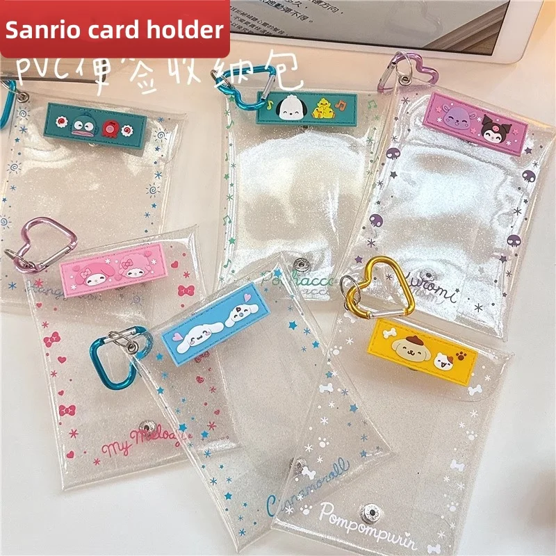 

Japanese sanrio PVC ugly fish pacha dog cinnamoroll my melody pendant note card ID photo doll bag storage key chain