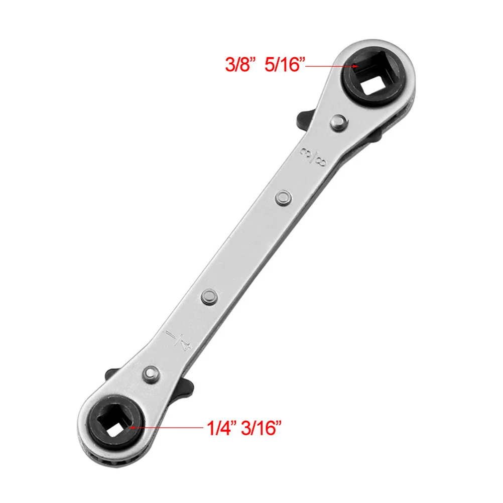 

Ratchet Wrench Reversible Adjustable Silver Double Head Tool For Refrigeration Car Repair Spanner Hand Tool