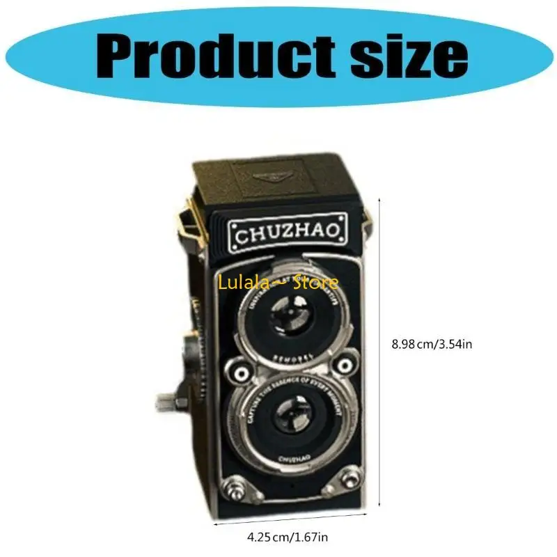 Y4QA Vintage Mini Digital Camera 12MP 1080p Videorecorder Dubbele lensreiscamera