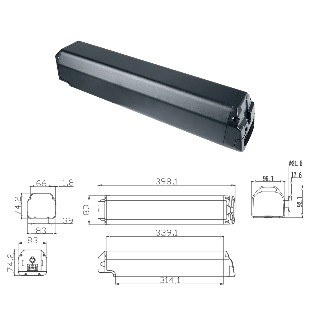 Dengfu-E10 Lithium-ion Battery for Bike Replacement 48V 15Ah Intube Akku 500W 750W Bafang M500 M600 Nireeka Revenant Nyx Bike