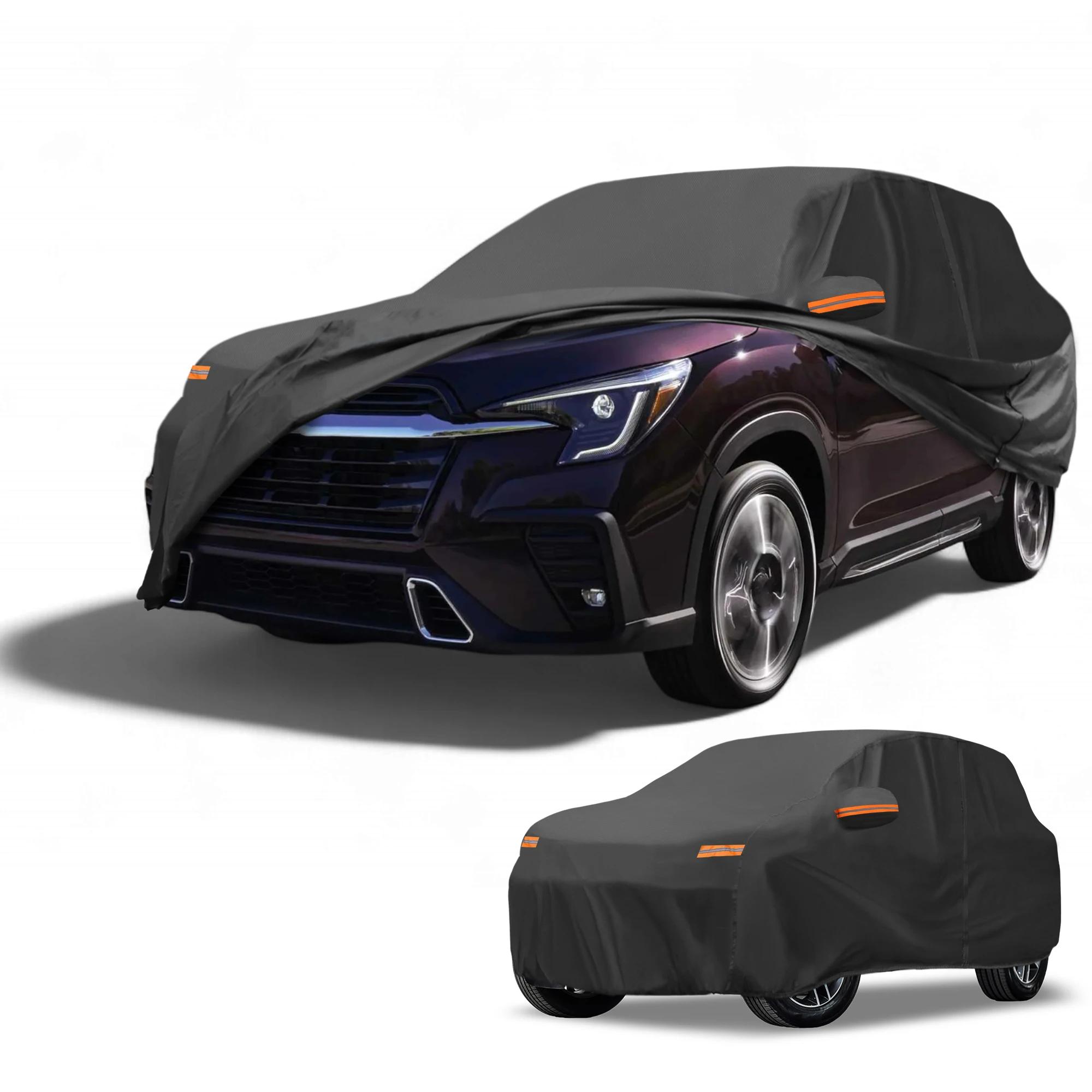 

Чехол для автомобиля Uxcell, водонепроницаемый, всепогодный, защита от солнца и дождя, полный внешний чехол для Subaru Ascent 190T-Pu, черный