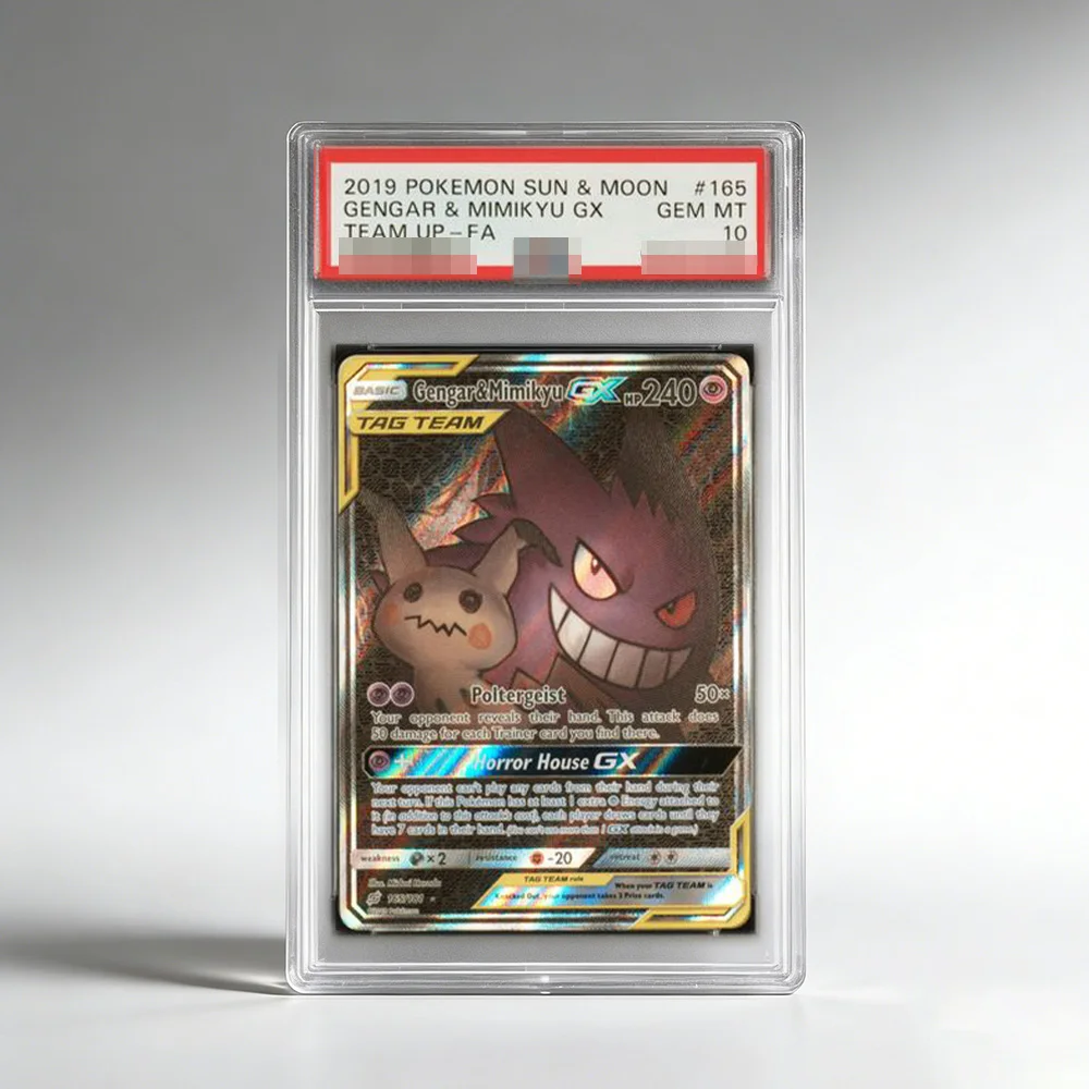 

DIY PTCG Rating Card Single Card 2019 SUN & MOON GENGAR MIMIKYU GX 165/181 Collection Card 10Points Rating Card Anime Gift Toy