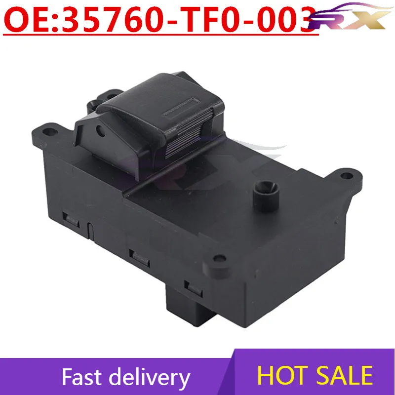 

OEM:35760-TF0-003 Power Window Master Control Single Switch For Honda Fit