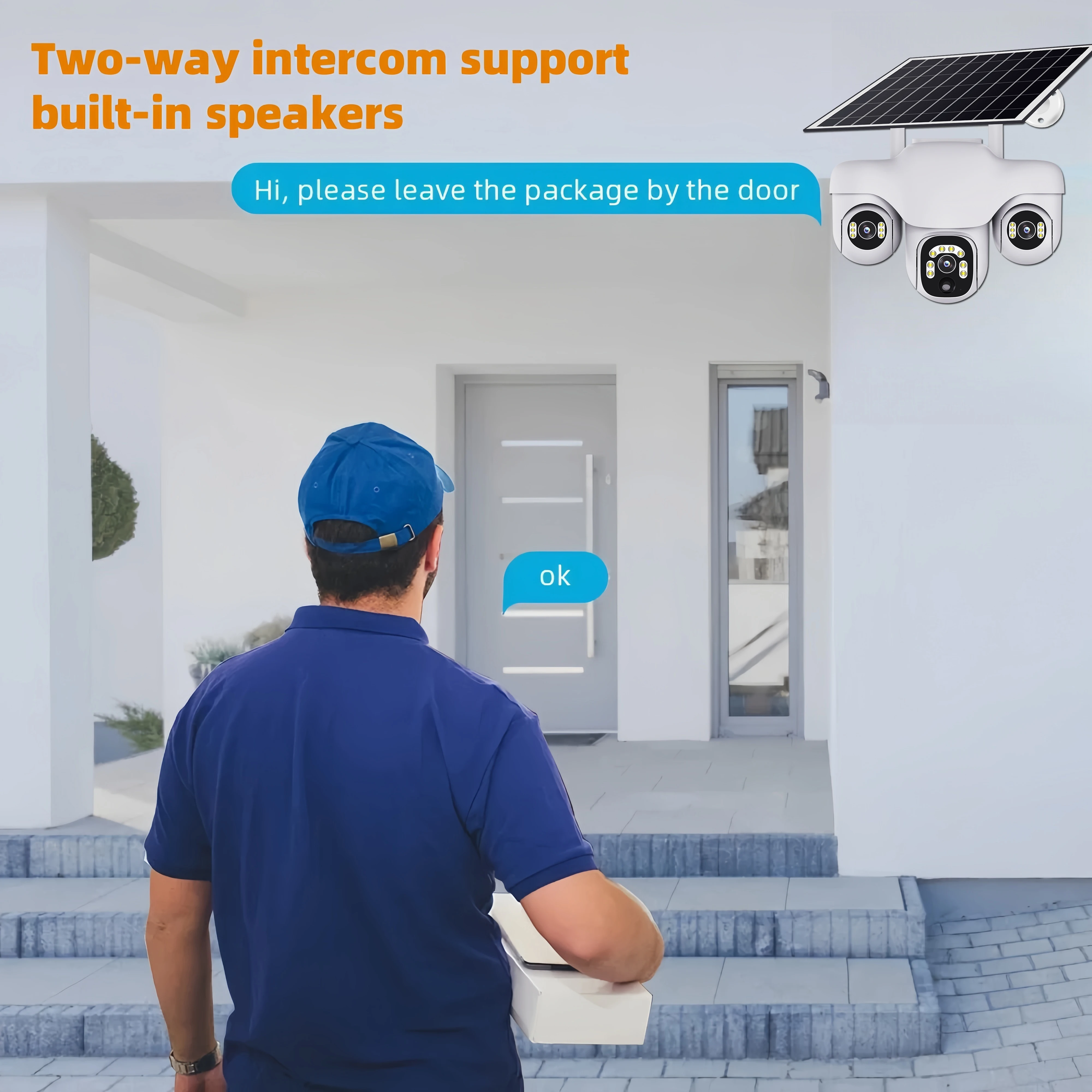 Triple Lens Solar IP 4G Camera 15MP Three Screen 3Motorized PTZ Camera Solar Panel Color Night Vision Human Tracking Outdoo CCTV