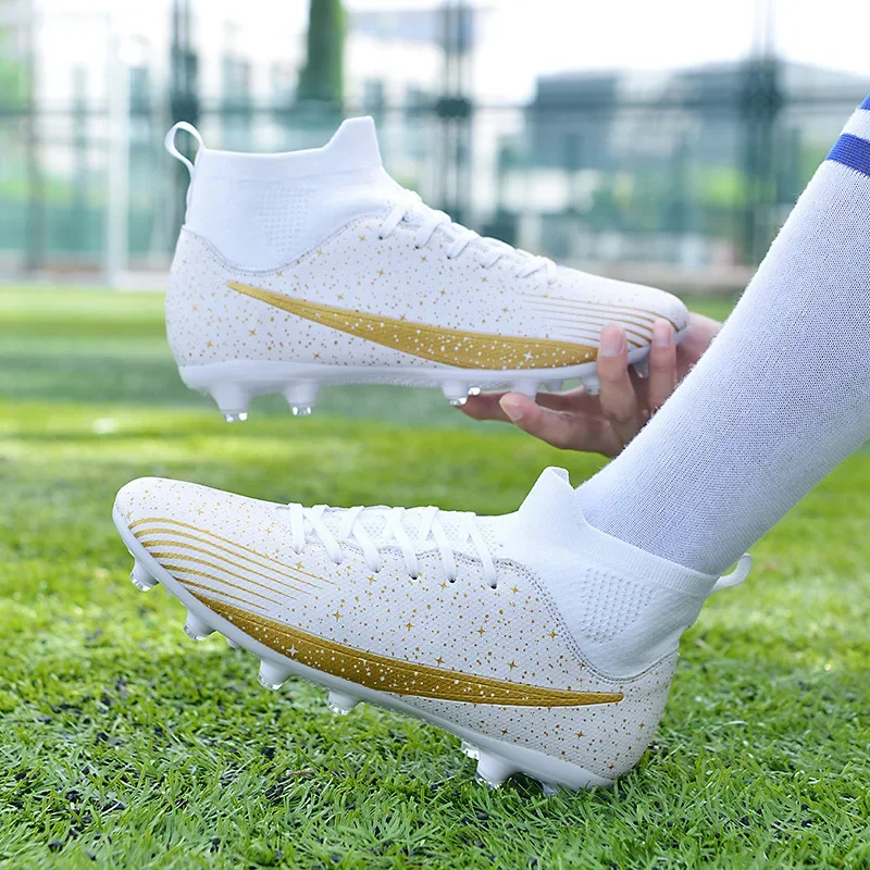 Mens Soccer Shoes Non-slip Football Shoes Cleats Professional Artificial Grassland Training Football Sneakers for Youth