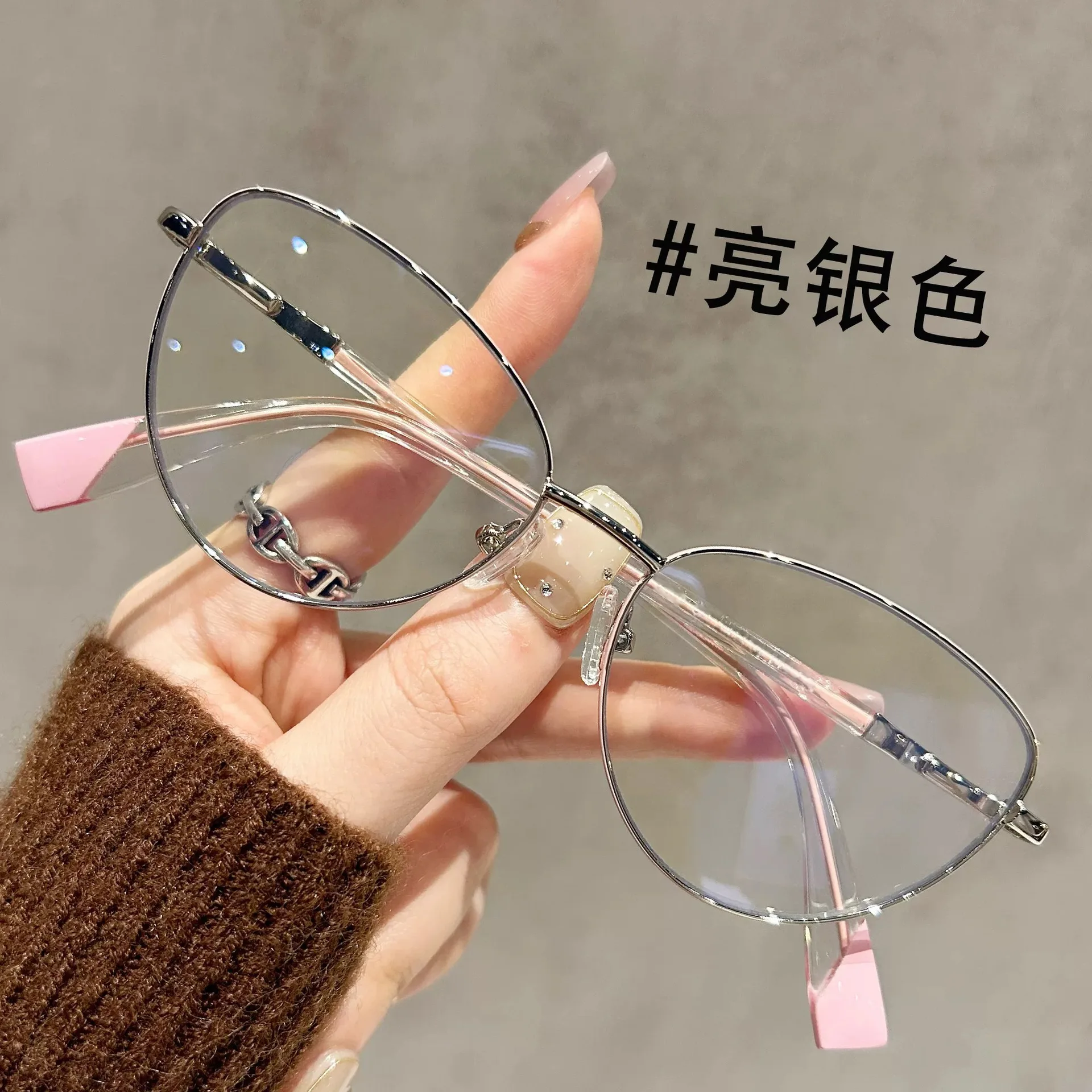 Women Cat Eye Reading Glasses Anti Blue Light Metal Frame Presbyopia Eyewear Elegant Lightweight Computer Eyeglasses For Daily O