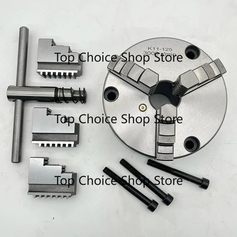 Front 3 Hole Lathe 125mm 3 Jaw SANOU K11-125F Manual Metal  Scroll Chuck
