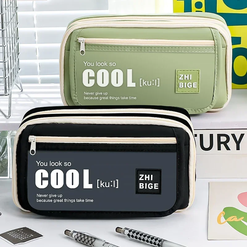 

Large-capacity High-value Student Pencil Case Stationery Box Simple Stationery Bag Multi-layer Student Supplies Storage Bag