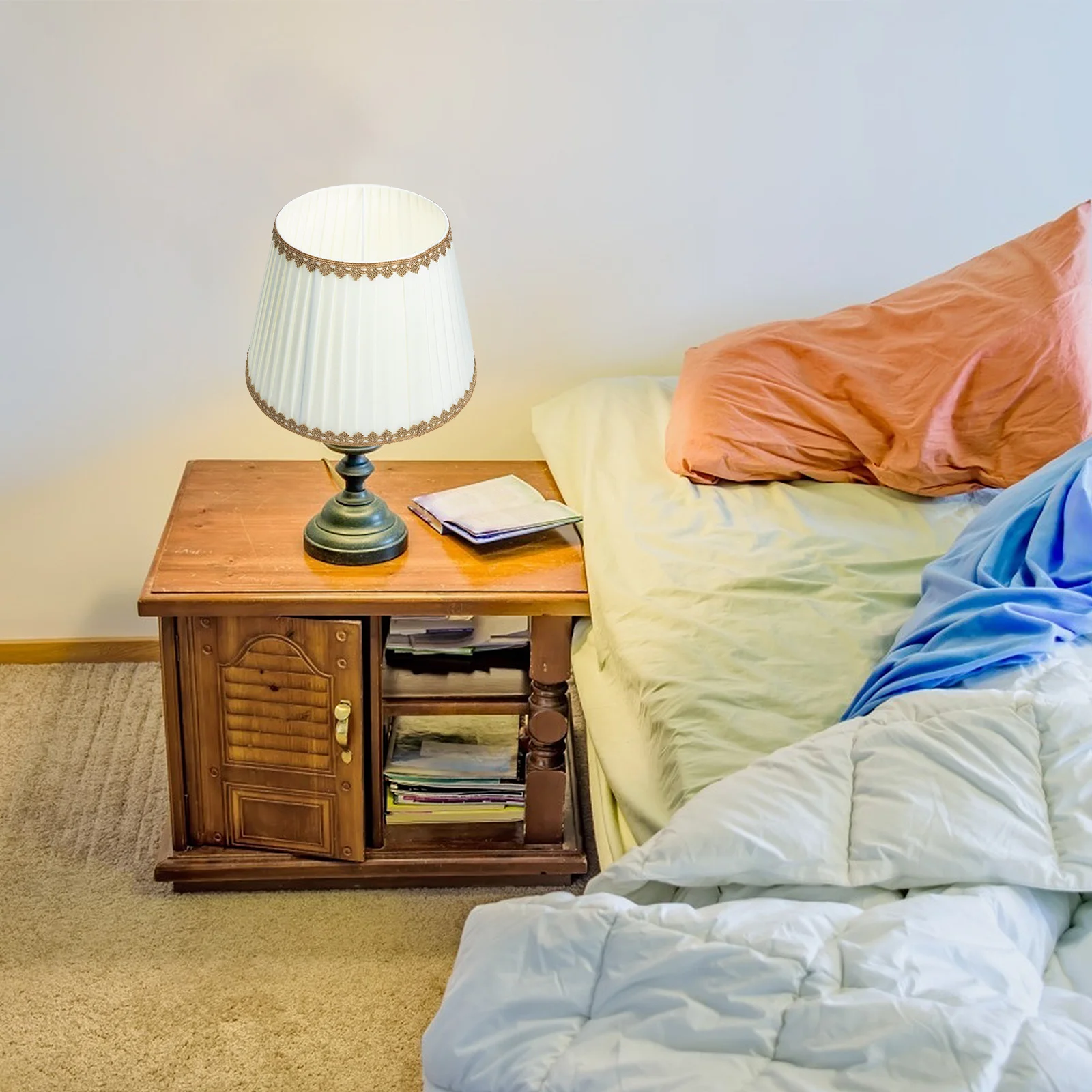 

Кружевной абажур, тканевый железный каркас, замена для настольного торшера, спальни, гостиной, тканевый абажур, декоративное освещение