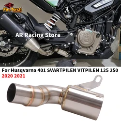 For Husqvarna 401 SVARTPILEN VITPILEN 125 250 2020 2021 Motorcycle Exhaust Escape Modify Mid Link Pipe Connect Original Muffler