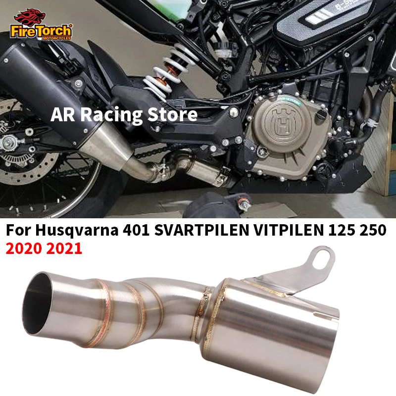 For Husqvarna 401 SVARTPILEN VITPILEN 125 250 2020 2021 Motorcycle Exhaust Escape Modify Mid Link Pipe Connect Original Muffler