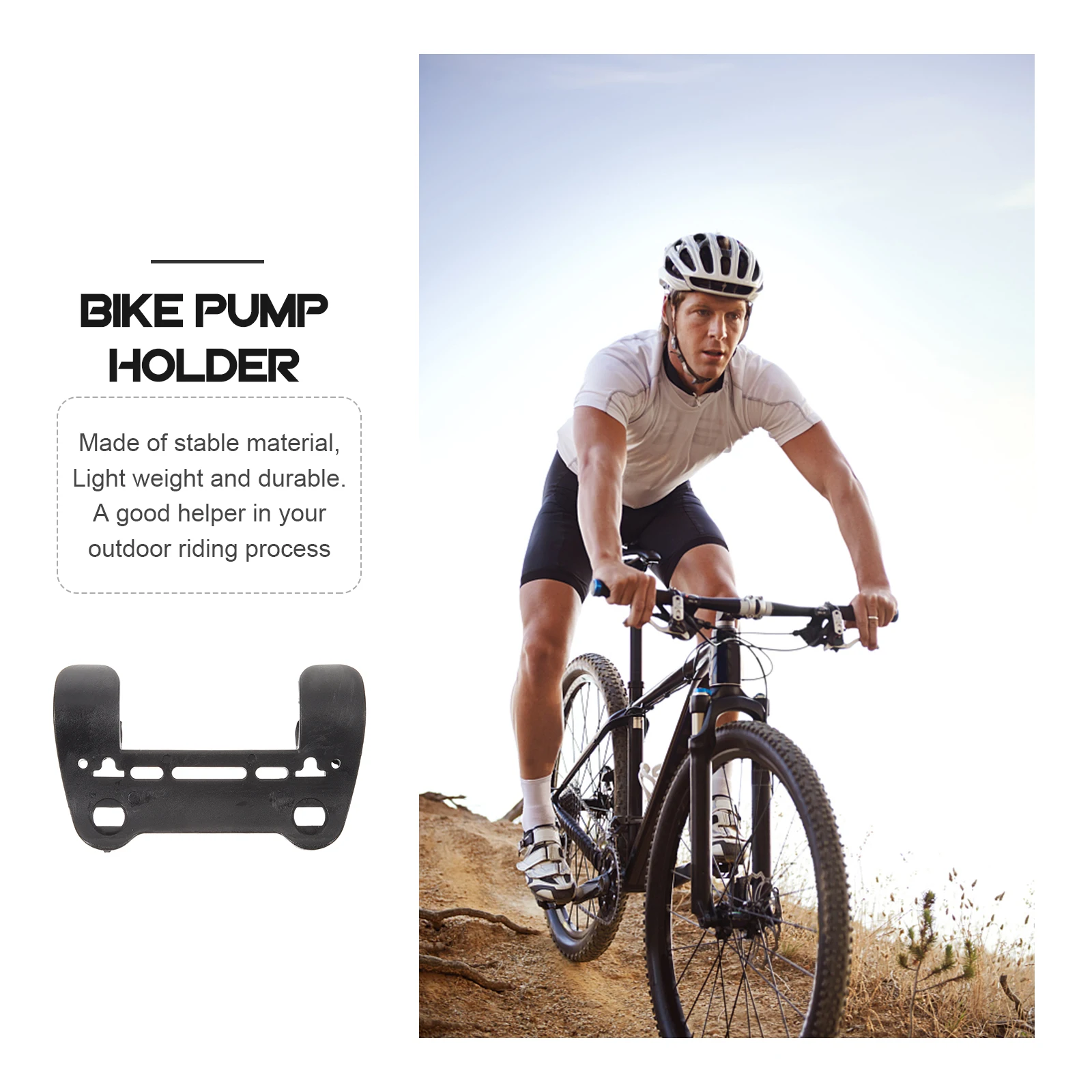 

Universal Bike Pump Holder Mounting Bracket Fixing Clip Light Easy Install Compatible Frame Bottle Cage Outdoor Cycling