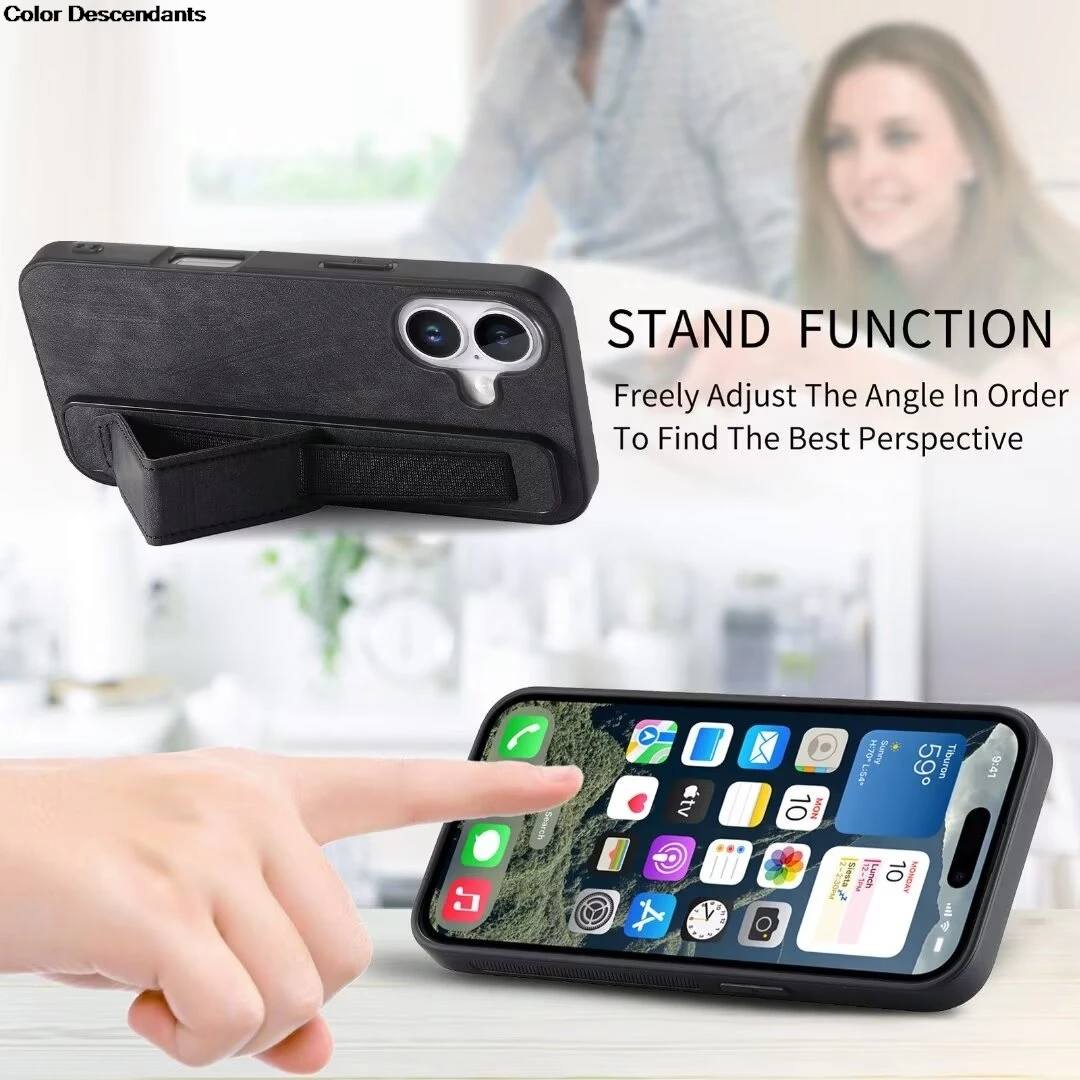 Wristband Case For VIVO Y35 Y30 Y20 Y17 Y16 Y15 Y12 Y11 Y10 Y3 Y02 Luxury Leather Wrist Strap Shockproof Anti Drop Back Cover