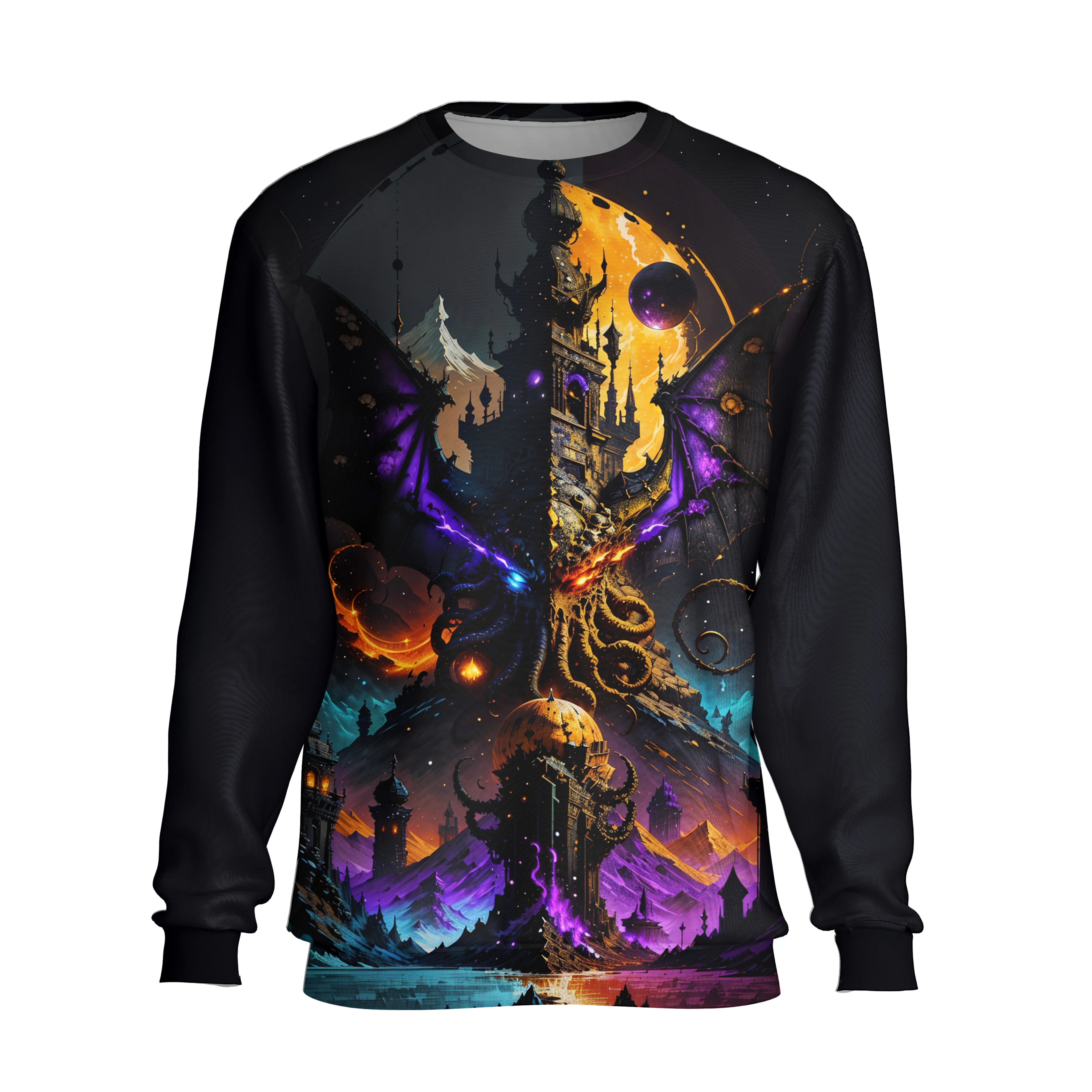 Jumeast God Cthulhu 3D Print Men Zipper Hoodies Dark Academia Horror Women Hooded Sweatshirts Gothic Drip Clothes Halloween Coat