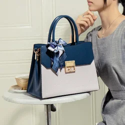 Luxury Designer Brand Handbags for Women 2024 New Large Capacity High Quality Crossbody Shoulder Female Tote Bags Free Scarf