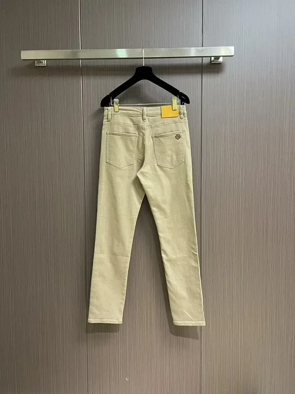 

LP simple solid color small straight casual jeans