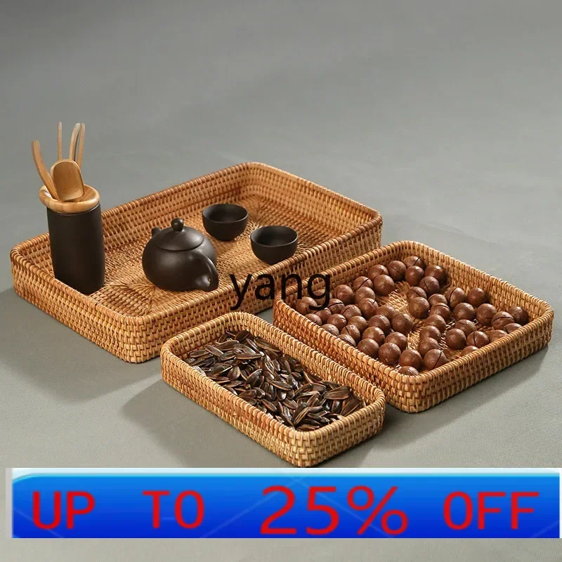

Lmm rattan fruit plate creative household snack basket bamboo fruit plate