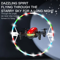 Nowy tęczowy bezszczotkowy silnik UFO Dron 4K profesjonalny podwójny aparat HD składany Quadcopter RC Dron prezent dla dzieci zabawki AE18 MINI