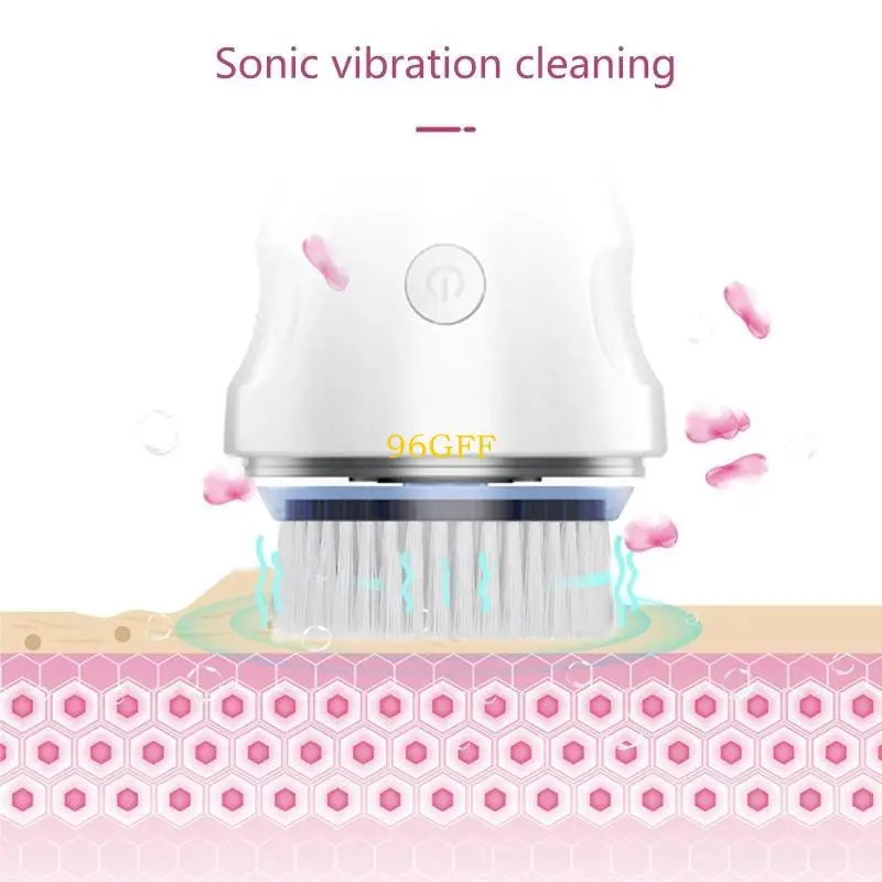 96GF كهربائي لفرشاة تطهير الوجه مع 4 أوضاع تشغيل الجهاز مقصور على إعادة الشحن بالموجات فوق الصوتية منع الحساسية