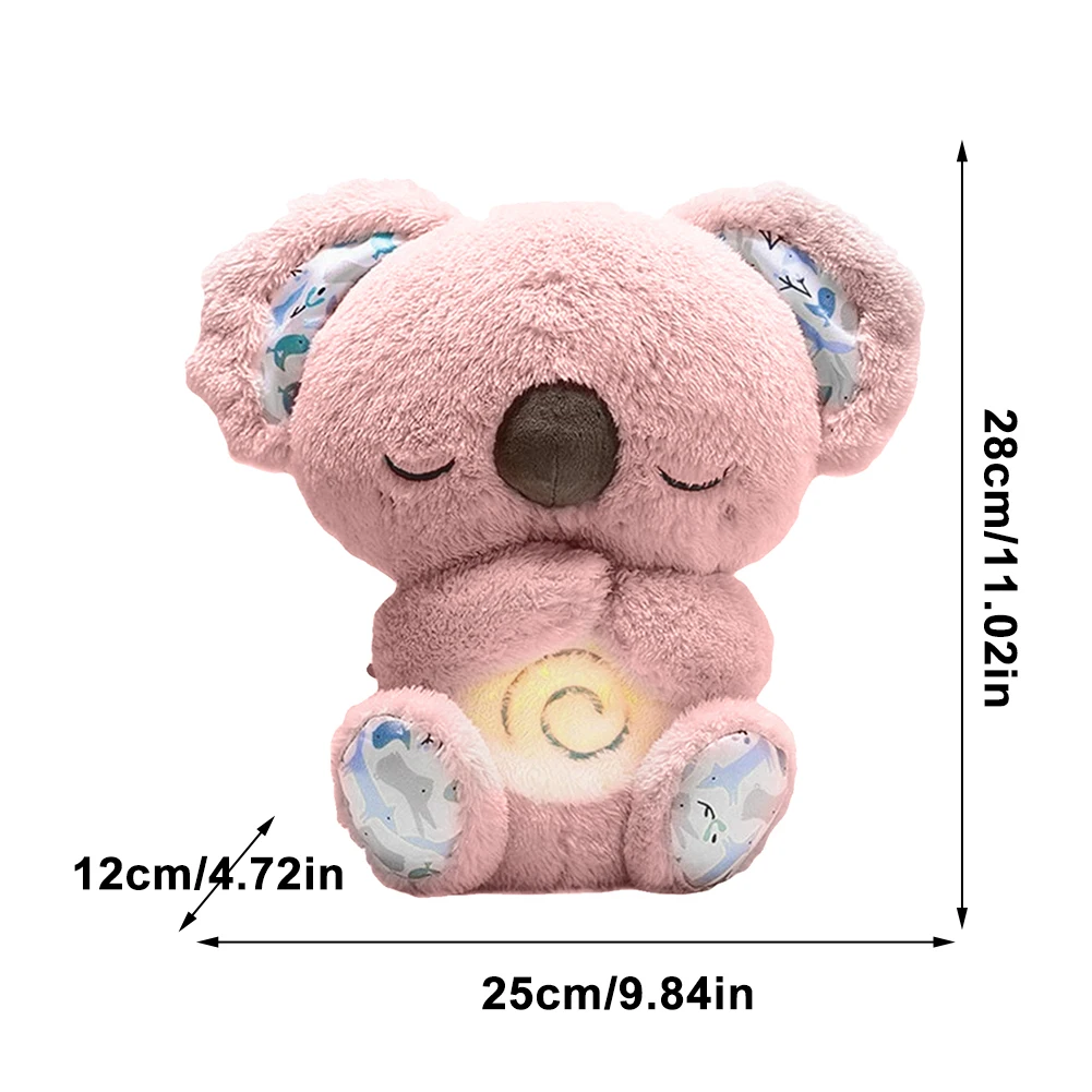 Cute Koala Baby Sound Machine con luci musicali movimento di respirazione ritmica Sleeping Music Toy giocattolo musicale per neonati per neonati