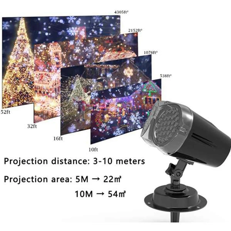 Smart Night Light Snow Projection Lamp Table Smart Universe 3D Lamp Colorful Binocular Projection Lamp-UK Plug