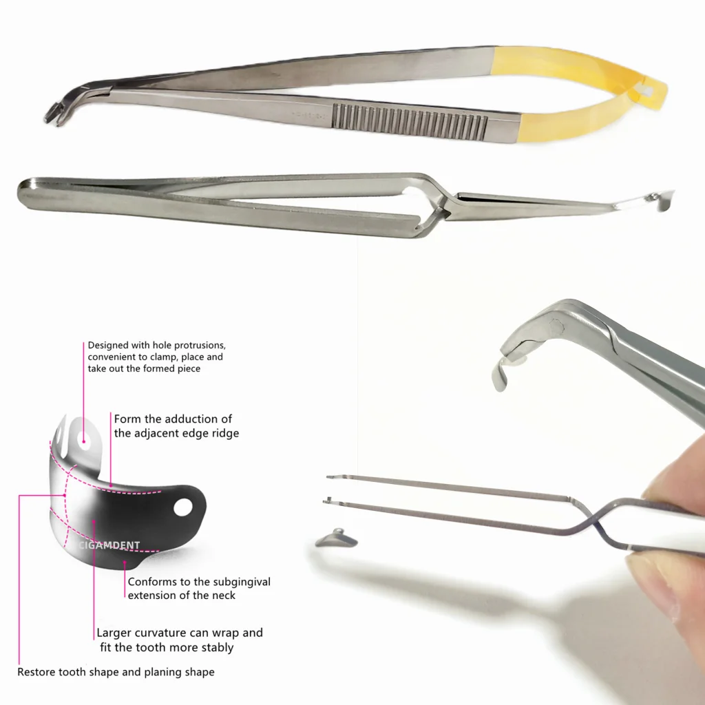 Pinzas de bandas de matriz Dental estilo palodente V3, alicates de matrices contorneadas seccionales, soporte de abrazadera de anillo de matriz