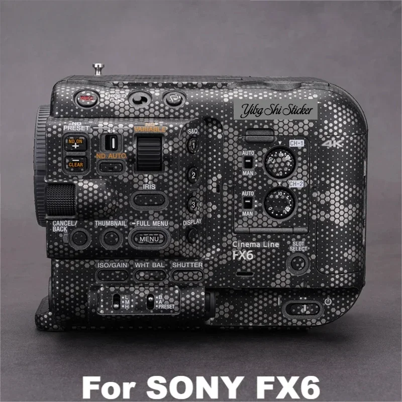 For Sony FX6 Decal Skin Vinyl Wrap Film Movie Camera Camcorder Body Protective Sticker Protector Coat ILME-FX6VK ILME-FX6 FX6VK