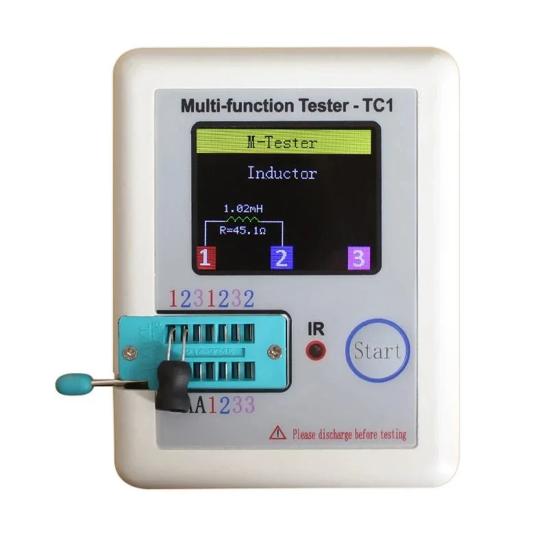 

Transistor tester LCR-TC capacitance resistance inductance ESR meter diode transistor tester LCR-TC1