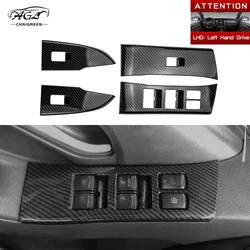 4pcs Carbon Fiber Color Window Lift Trim Switch Button Panel Cover for ISUZU D-MAX MU-X 2012 2013 2014 2015 2016 2017 2018 2019