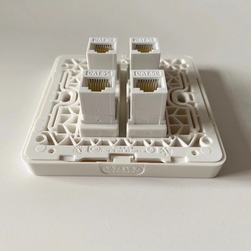 86x86mm Female To Female CAT6 Gigabit 1/24 Ports Network Wall Plug RJ45 CAT6 CAT5E LAN Faceplate Internet Straight Plug Outlet