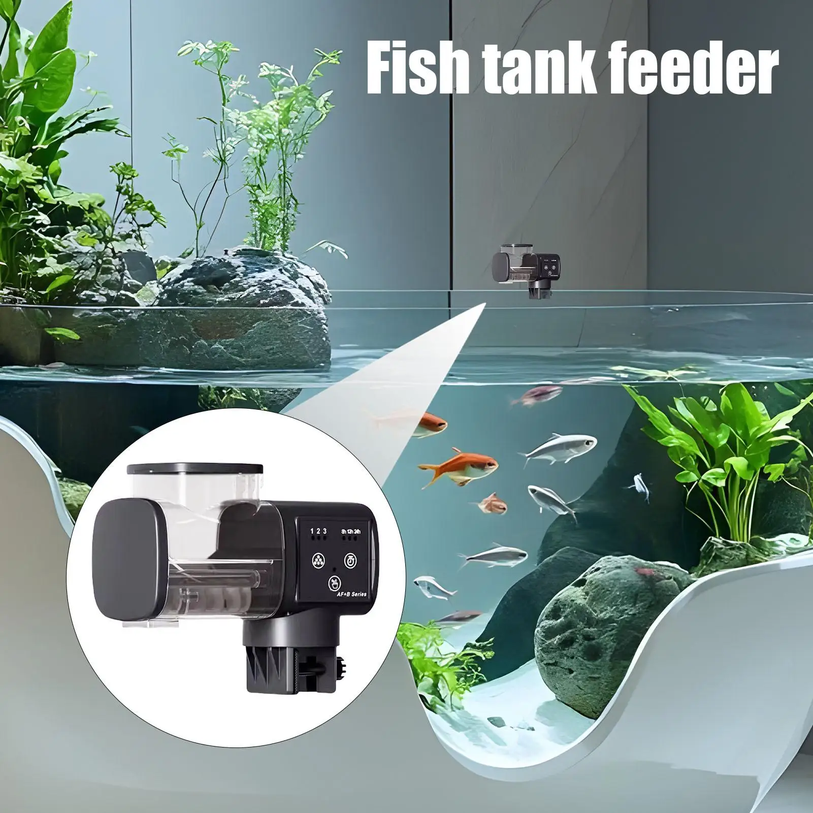 Fish Feeder Smart Precise Feeding Dispenser Aquarium Automatic Feeder For Vacation Weekend Day Traveling Pond Turtle Pellet