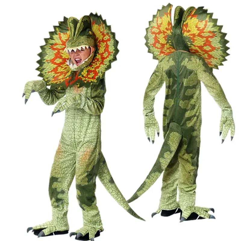 2024 Kids T-Triceratops Dinosaur Costumes Girls Boys Halloween Cosplay Children Dino Pretend Game Party Role Play Dress Up Gifts