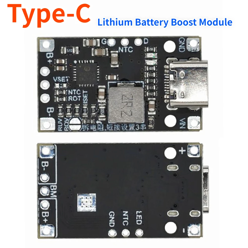 Type-C USB 15W 8.4V 12.6V 1.5A 2S BMS  Lithium Battery Charging Boost Module With Balanced Support Fast Charge With Indicator