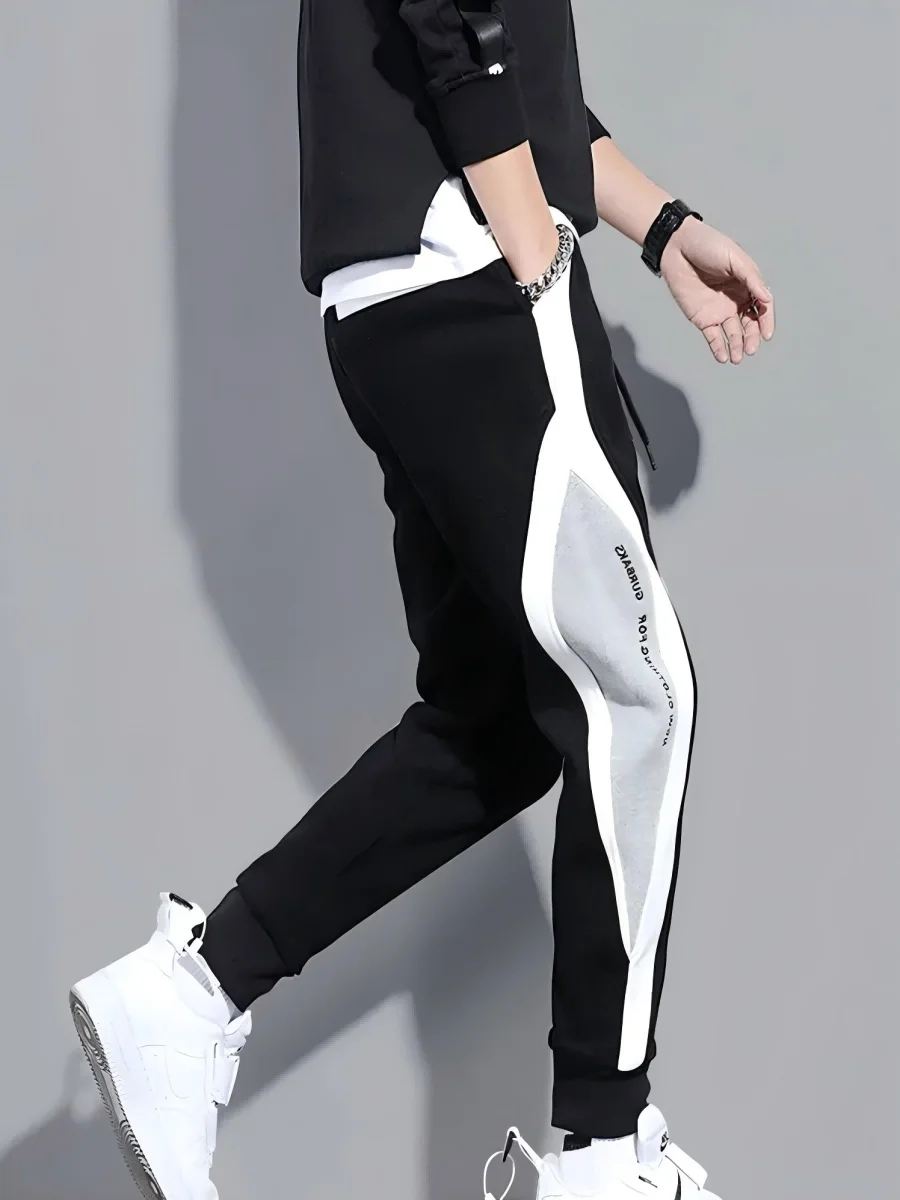 2025년 봄/가을 남성 스포츠웨어 바지, 남성 루즈 레깅스, 패치워크 조깅 트레이닝 캐주얼 바지, 패셔너블 바지