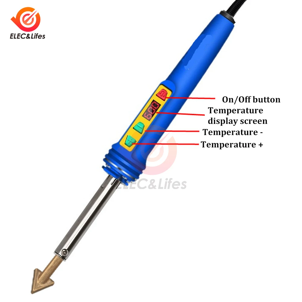 Imagem -03 - Kit de Soldagem Plástica de Controle de Temperatura Pistola de Solda de Pvc Ferramenta de Reparo do Carro Soldador de Aquecimento Rápido 100w