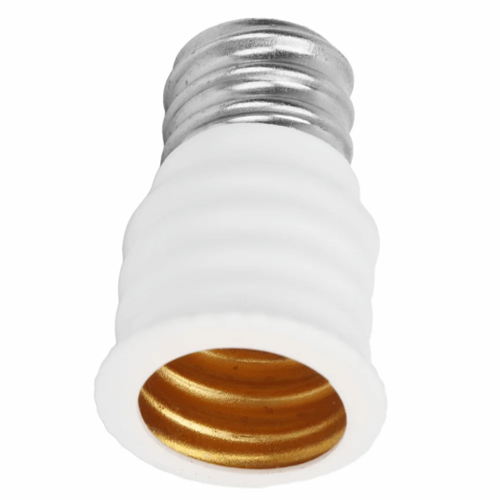 6 Pcs Durable Copper E12 To E14 Adapter Screw in Black/White Light Bulb Adapter Bulb Converter Bedrooms