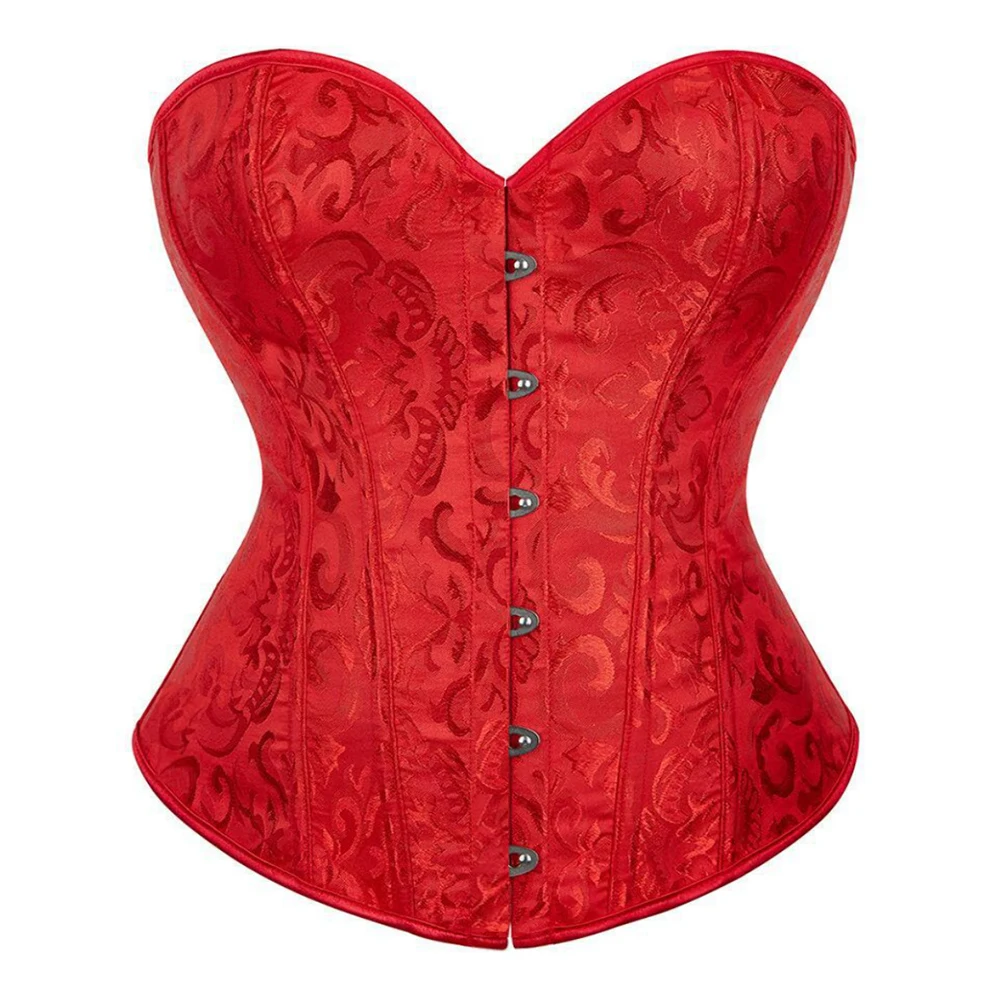 Womens Corset Underwear Lace Hidden Pattern Buttons Tight Outerwear Multicolor Tummy Control Body Shaper Fat Burning