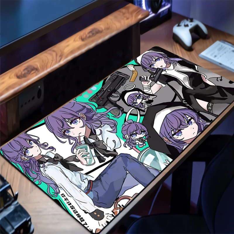Mouse pad Large Project SEKAI H-Hatsune Miku rubber keyboard mouse carpet anti-slip gamer mouse pad coaster PC HD Anime Mousepad