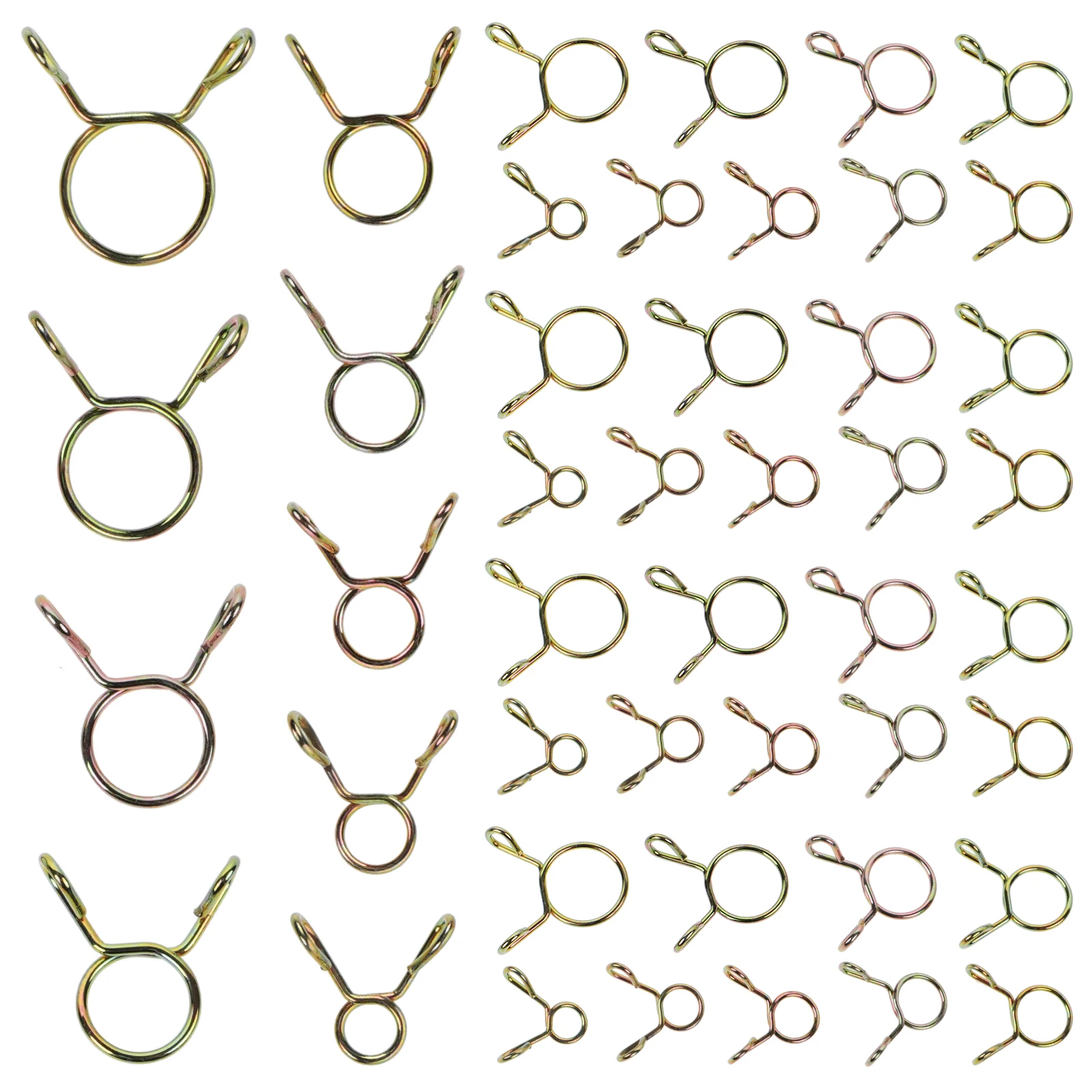 

90pcs Hose Spring Clamps Kit Oil Tube Fixing Clips Heavy Duty Fuel Hydraulic Pipe Clamp Set for Car Auto Repair