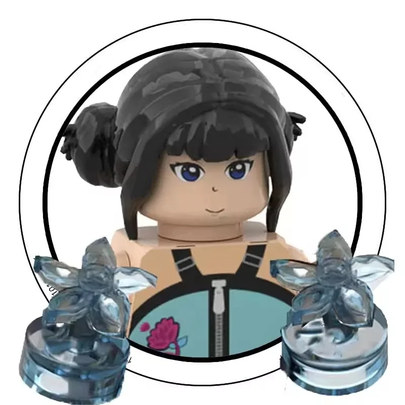 Blocs de construction de poupée de dessin animé KPOP Demon Hunters, Mini figurine d'action Kawaii, jouets d'assemblage de tête, jouets éducatifs pour enfants, cadeau