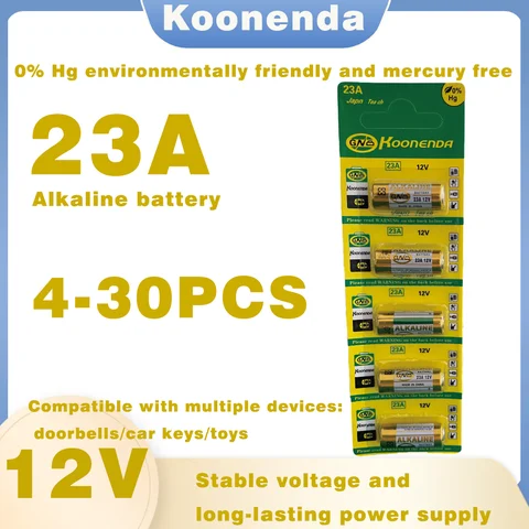 Batteria alcalina 12V 23A 23GA 21/23 A23S E23A EL12 MN21 MS21 V23GA L1028 RV08 GP23A per campanello giocattoli a distanza cella secca