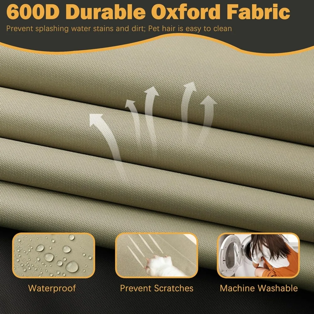 Sqodok Outdoor Kussenhoezen 14 Stuks Patio Kussen Kussenhoezen, Vervanging Waterdicht voor 6-Zits Bank, Tuinmeubilair Cushi