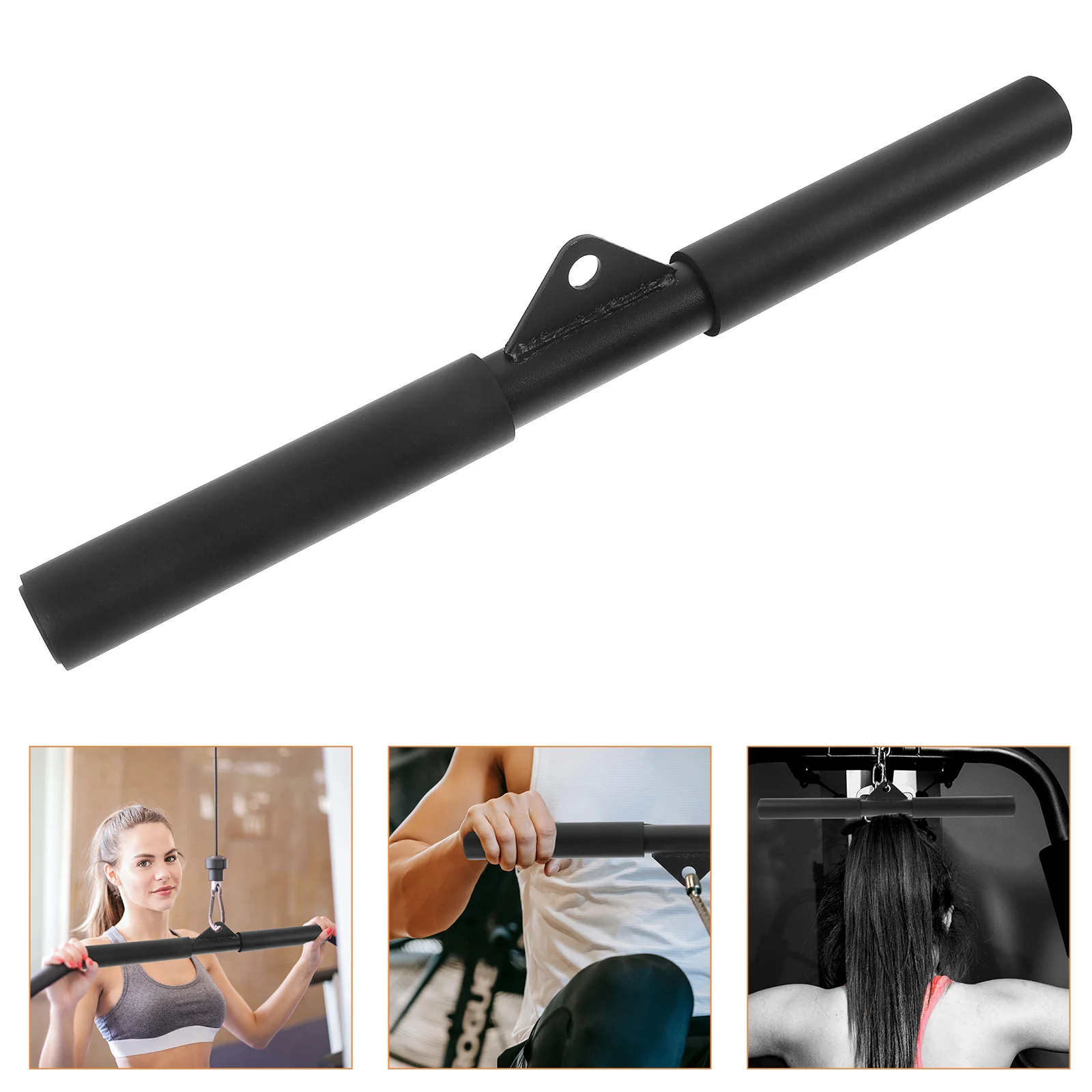 قضيب سحب للأسفل لمعدات اللياقة البدنية في صالة الألعاب الرياضية المنزلية، قضيب تدريب العضلات، آلة كابل محمولة ثلاثية الرؤوس ذات الرأسين