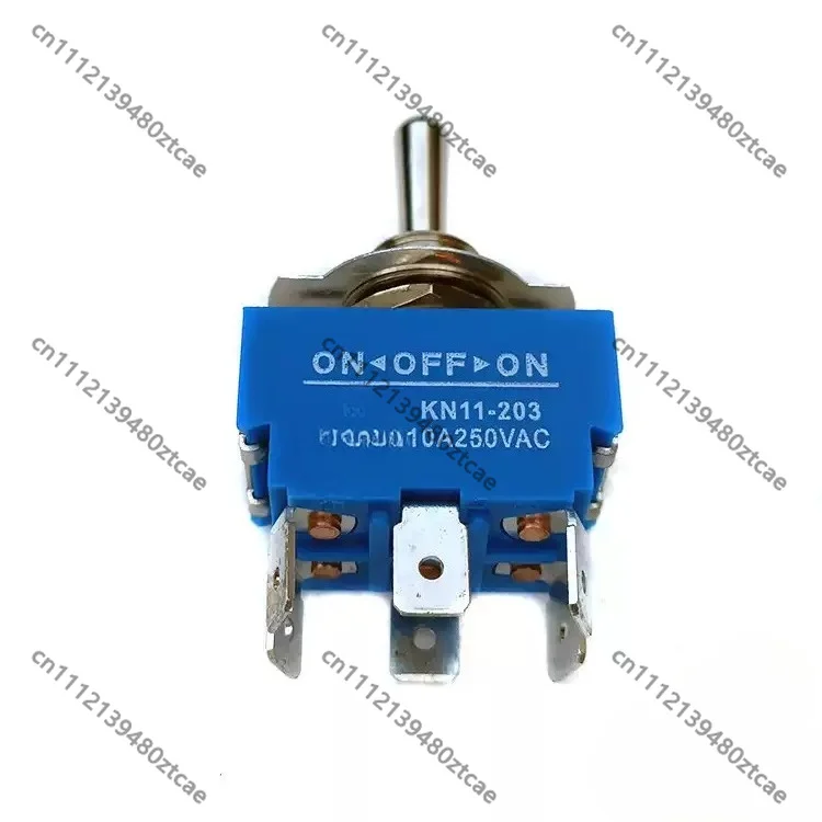 KN11-203 Toggle Switch 10A 6 Pin 3 Position Rocker Switch Blade Terminal ON-OFF-ON Control Switch For Electronic Equipment