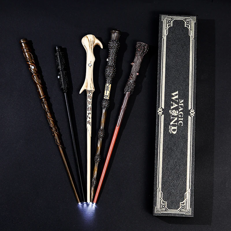 Harries Led Light Magic Wands Full Range of Magic Stage Props Glow Magic Wand Halloween Christmas Cosplay Gifts Toys